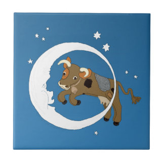 Cow Jumped Over the Moon Tile