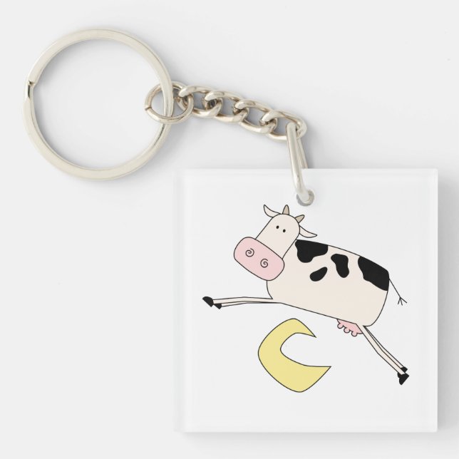 Cow Jumps Over Moon Key Ring (Front)