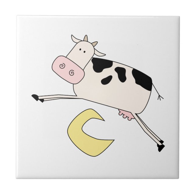 Cow Jumps Over Moon Tile (Front)
