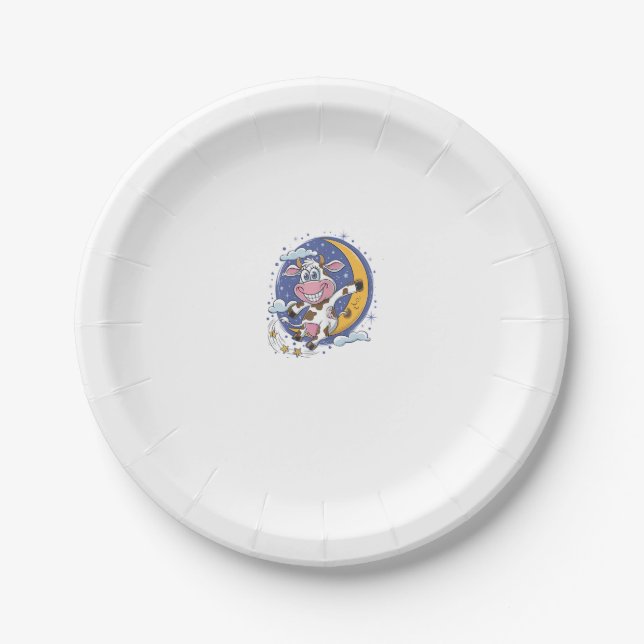 Cow jumps over the moon  paper plate (Front)