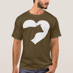 Cow Just A Girl Who Loves Cows Farmer heart vintag T-Shirt