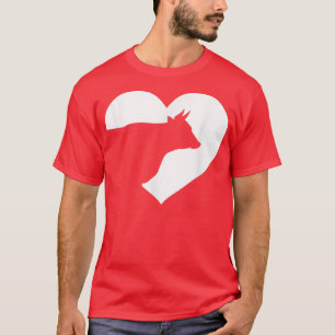 Cow Just A Girl Who Loves Cows Farmer heart vintag T-Shirt