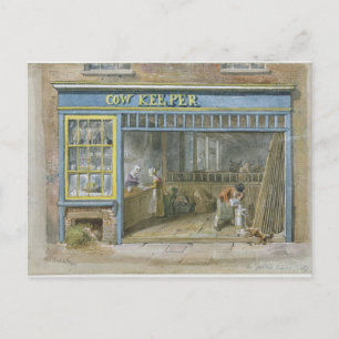Cow Keeper, 1825 Postcard