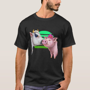 Cow kissing Pig T-Shirt