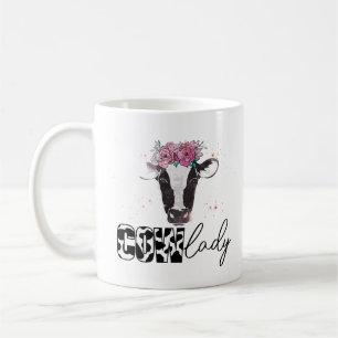 Cow Lady Coffee Mug – Cute Farm Life Gift