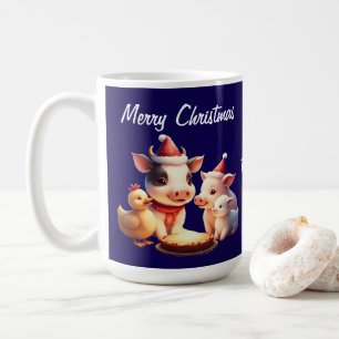 cow, lamb, pig and chicken coffee mug