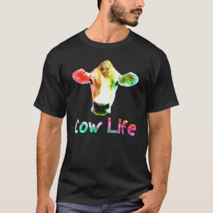 Cow Life Farmer Farming Poultry Dairy Vegan Novelt T-Shirt