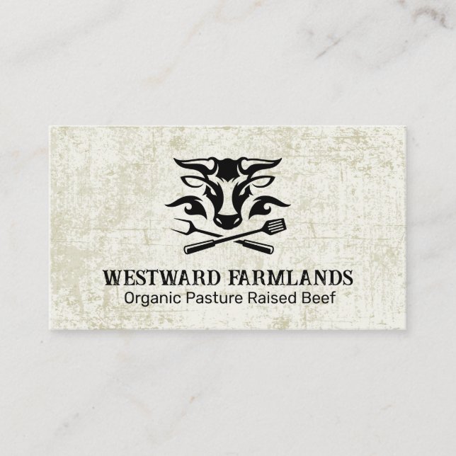 Cow | Livestock Farmer | Market Business Card (Front)