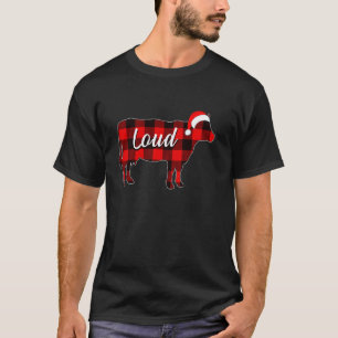 Cow Loud Pajama Red Plaid Cow Christmas Farmer Fa T-Shirt
