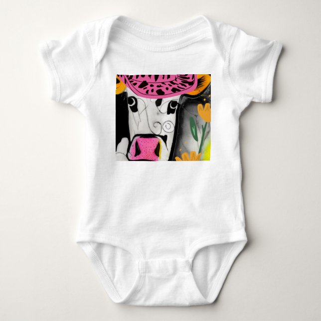 Cow Love Baby Bodysuit (Front)
