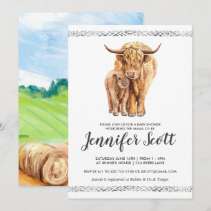 Cow Love Baby Shower Invitation