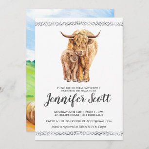 Cow Love Baby Shower Invitation