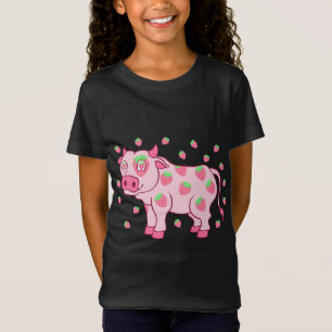 Cow Love Strawberry Milk Fruit Lover Fruitarian St T-Shirt