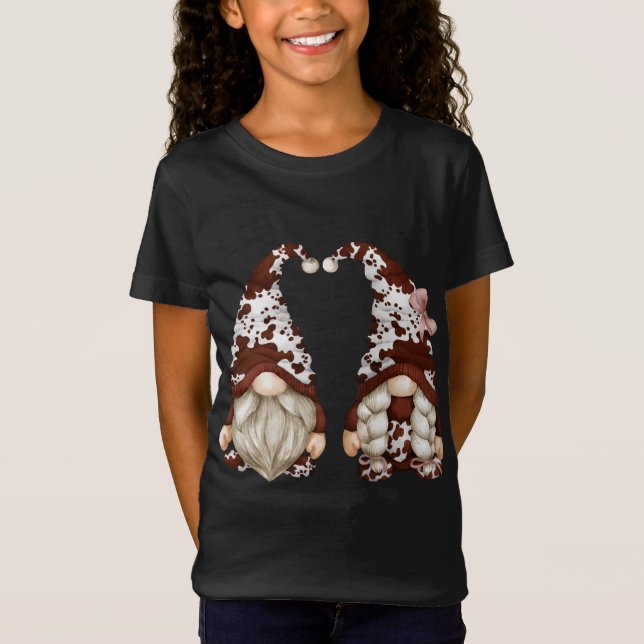 Cow Lover Design For Farmer Grandma - Cute Cow Pri T-Shirt (Front)