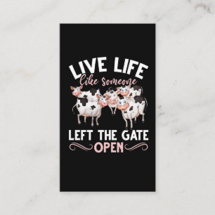 Cow Lover Farm Animal Humour Heifer Farming Joke Business Card