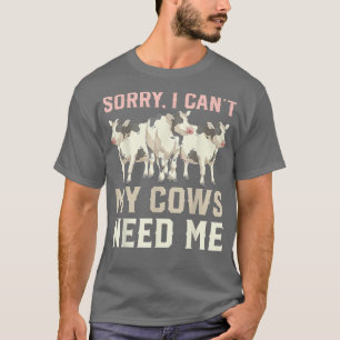 Cow Lover Farming Farm Animal Lover Farmer Funny C T-Shirt