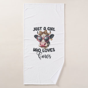 Cow Lover Just A Girl Who Loves Cows _1 Bath Towel