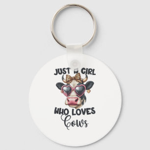 Cow Lover Just A Girl Who Loves Cows _1 Key Ring
