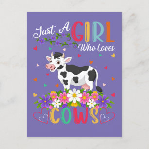 Cow Lover Just A Girl Who Loves Cows Postcard