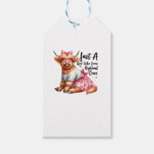 Cow Lover Just A Girl Who Loves Highland Cows Farm Gift Tags