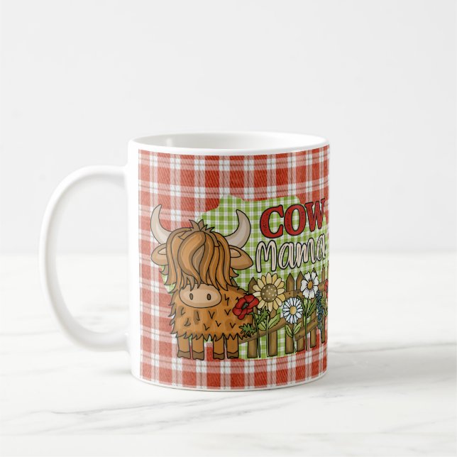 Cow Mama-Scottish Highland Coffee Mug (Left)