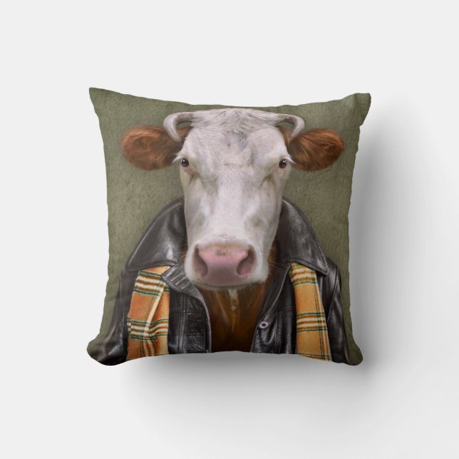 Cow Man Cushion (Front)