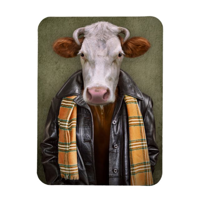 Cow Man Magnet (Vertical)