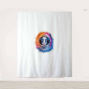 Cow Men Woman Cow Colourful Space Astronaut Cow Tapestry