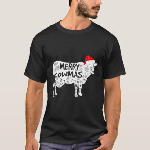 Cow Merry Cowmas Family Couple Matching Christmas T-Shirt