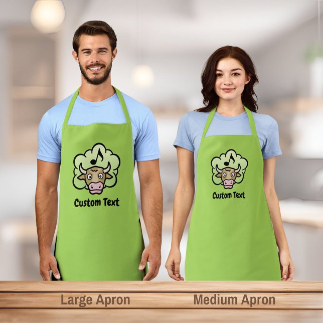 Cow Methane Cartoon Apron (Creator Uploaded)