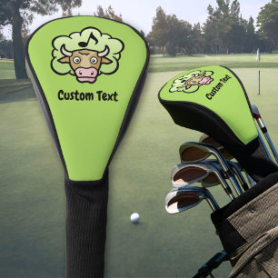 Cow Methane Cartoon Golf Head Cover