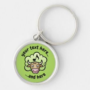 Cow Methane Cartoon Keychain