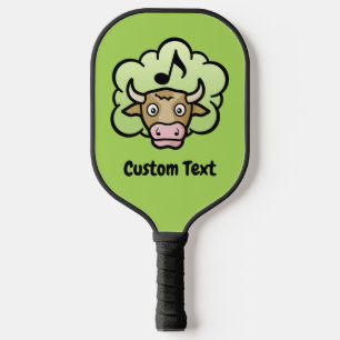 Cow Methane Cartoon Pickleball Paddle