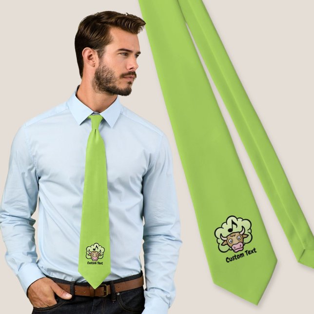 Cow Methane Cartoon Tie (Creator Uploaded)