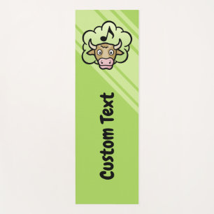 Cow Methane Cartoon Yoga Mat