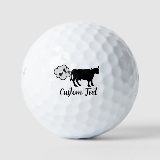 Cow Methane Icon Golf Balls (Front)