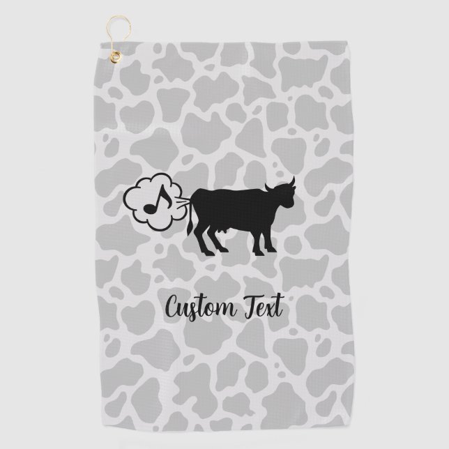 Cow Methane Icon Golf Towel (Front)