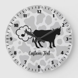 Cow Methane Icon Large Clock