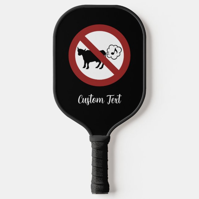 Cow Methane Icon Pickleball Paddle (Front)