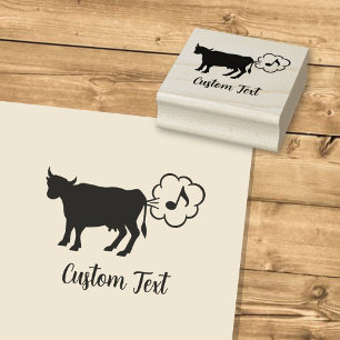 Cow Methane Icon Rubber Stamp