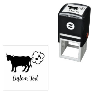 Cow Methane Icon Self-inking Stamp
