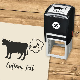 Cow Methane Icon Self-inking Stamp
