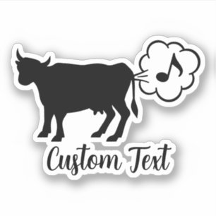 Cow Methane Icon Sticker