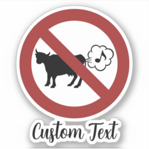 Cow Methane Icon Sticker