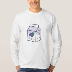 Cow Milk Kawaii Japanese Blueberry T-Shirt