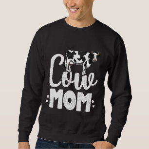 Cow Mom Dairy Farmer Farm Animal Premium Sweatshirt