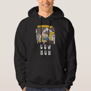 Cow Mom  Farmer Scottish Highland Cows Cowgirl Boy Hoodie