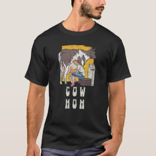 Cow Mum Farmer Scottish Highland Cows Cowgirl Boy T-Shirt
