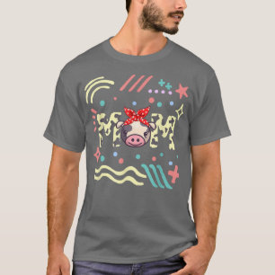 Cow Mum Mother's Day Cow Lover Wife Farm Animal Fa T-Shirt