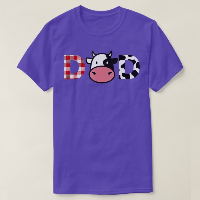 Cow Mum or Dad Birthday , Farm Birthday Party  T-Shirt (Design Front)